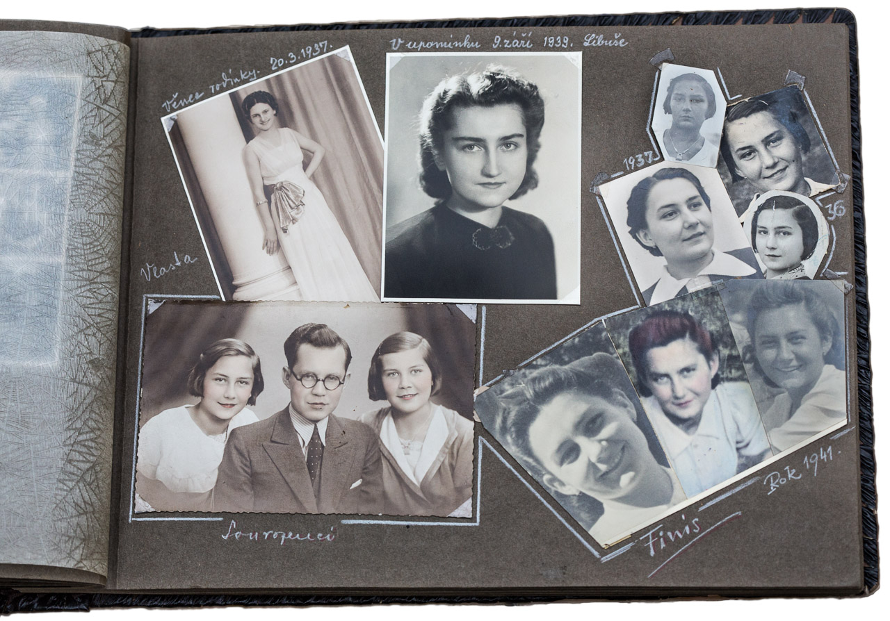 Original family album photographs from the 1930s and 1940s
